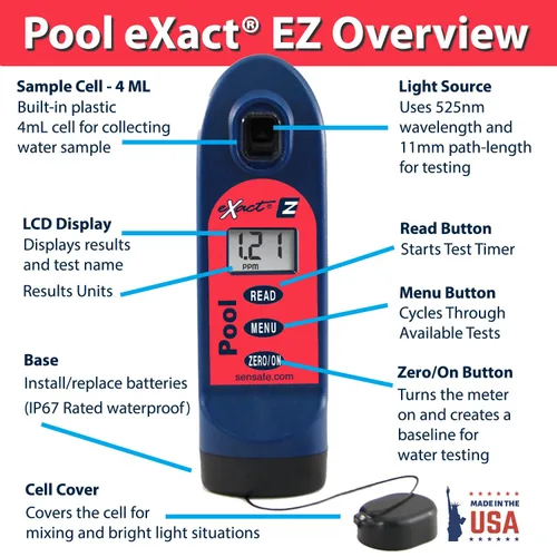 Vista 3 de [Usado] ITS 486201 Pool Exact EZ Photometer - Kit de prueba de agua de piscina digital de entrada - 6 pruebas cada uno