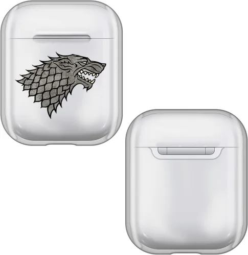 Vista 6 de Head Case Designs Funda de carga de cristal duro transparente con licencia oficial de HBO Game of Thrones House Stark Distressed Sigils compatible
