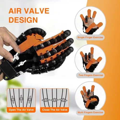 Vista 4 de Equipo de rehabilitación de manos, Guantes de terapia para dispositivo de recuperación de mano de accidente cerebrovascular, Guante