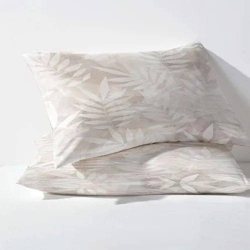 Vista 3 de Juego de sábanas de 3 piezas para plantas, tamaño individual, sábanas de hojas y fundas de almohada estampadas, sábana bajera ajustable