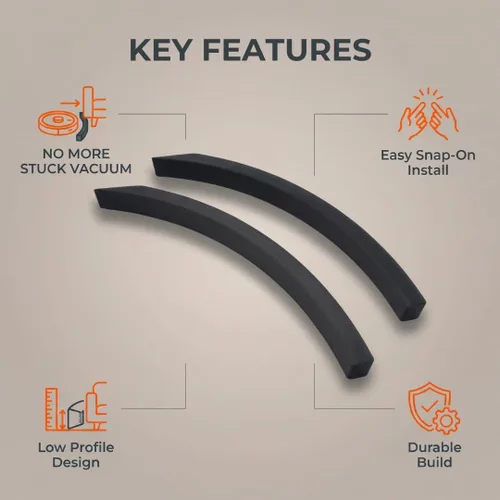 Vista 3 de Extensor de parachoques ajustador de altura para aspiradora Roomba Eufy, 2 piezas fabricadas con material duradero y fácil de instalar, evita que
