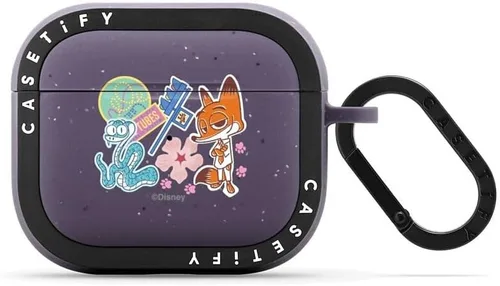 Vista 76 de CASETiFY AirPods Pro (1ª/2ª Gen) Estuche Bounce con Anillo [Colaboración Frozen] - Copo de Nieve de Anna - Taupe Mate