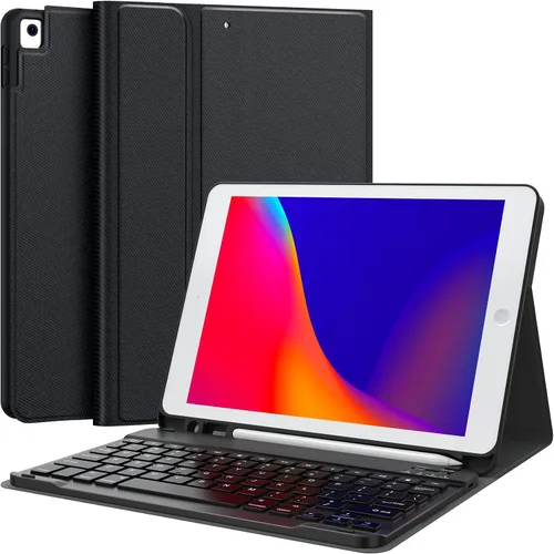 Vista 18 de CHESONA Funda compatible con iPad de 11ª (A16)/10ª generación con teclado Azul