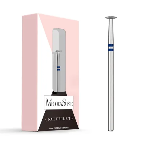 Vista 19 de MelodySusie Broca para uñas de limpieza de cutículas en forma de pera de 1.2mm, 3/32'', Limpiador profesional de carburo diamantado de seguridad