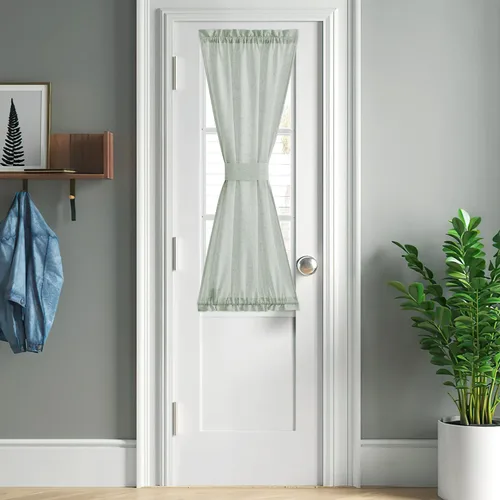 Vista 81 de NICETOWN - Cortinas de luz lateral para puerta de 72 pulgadas de largo para ventanas de lino, cortinas opacas para privacidad con protección contra
