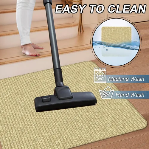 Vista 5 de Peldaños para Escalones de Madera Alfombra, Alfombra Antideslizante para Escaleras Interior Exterior Alfombrillas Cubiertas Almohadillas