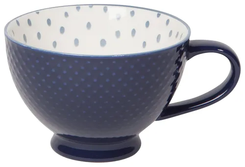 Vista 6 de Now Designs Taza de café con leche texturizada de 14 onzas, negra