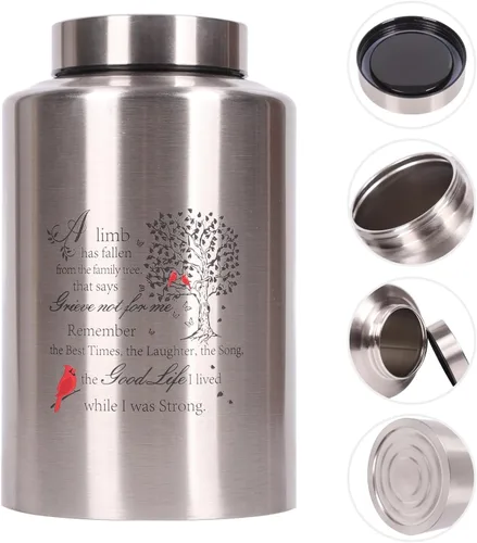 Vista 2 de Tree of Life - Urnas de ángel originales para cenizas adultas masculinas/femeninas, hasta 220 libras, incluye bolsa de terciopelo