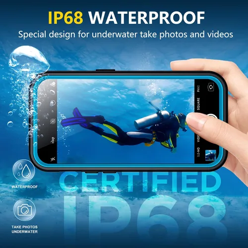 Vista 2 de Temdan Funda impermeable para cámara subacuática para iPhone 14 Pro Max, [IP68 fotografía subacuática y grabación de video] Funda para esnórquel