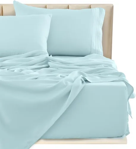 Vista 391 de LUX Décor - Juego de sábanas Twin de microfibra ultrasuave de 3 piezas con sábana encimera, sábana bajera de 16 pulgadas de profundidad y funda