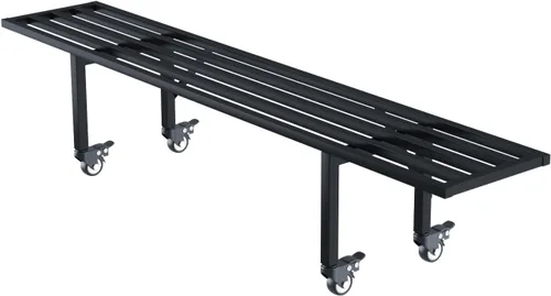 Vista 16 de Zhongma Soporte de metal para plantas de un nivel con ruedas, (35.43 pulgadas de largo x 8.66 pulgadas de ancho x 10.3 pulgadas de alto) soporte