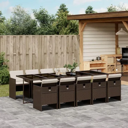 Vista 17 de Juego de comedor de patio de 5 piezas, muebles de exterior sintético de ratán beige, mesa rectangular con 4 sillas, resistente a la intemperie