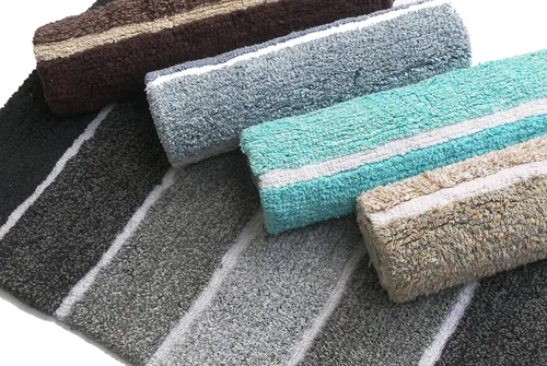 Vista 7 de Chardin home Cordural Stripes - Juego de 2 alfombras de baño (17 x 24 pulgadas y 21 x 34 pulgadas), tapete de baño antideslizante, lavable a