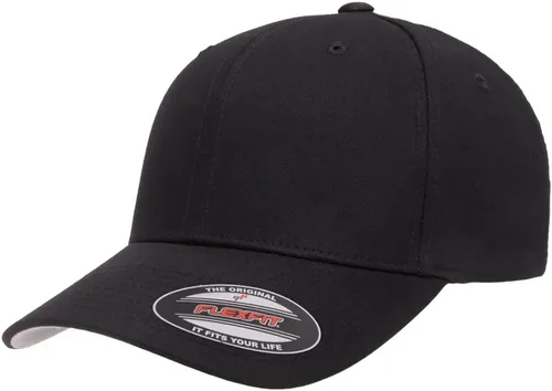 Vista 2 de Flexfit 5001 - Gorra de béisbol de sarga de algodón, 6 paneles Negro