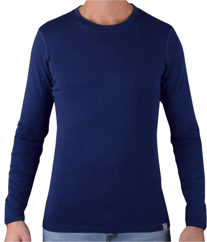 Vista 9 de MERIWOOL Capa base para hombre, 100% lana merina, peso medio, manga larga, camisa térmica Gris-Carbón