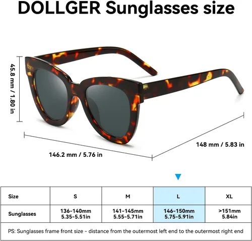 Vista 7 de Dollger Gafas de sol retro de ojo de gato para mujer y hombre, estilo vintage, cuadrado, tortuga, concha, moda