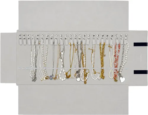 Vista 26 de UnionPlus Travel Necklaces Roll Organizer Anti-Tangle Air Blue Azul aire