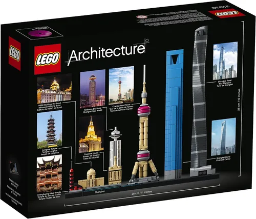 Vista 6 de Kit para construir LEGO Architecture de Shanghái 21039, 597 piezas