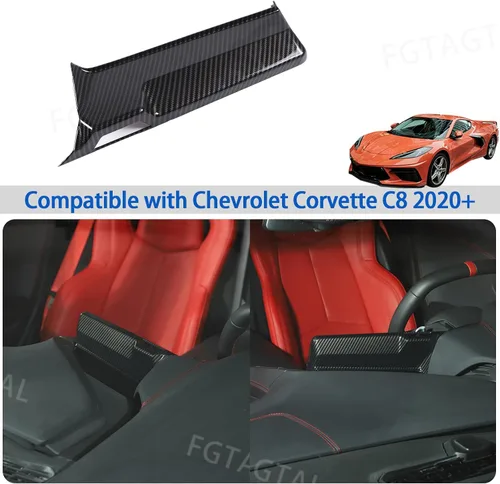 Vista 5 de Cubierta trasera de pantalla de navegación de consola central compatible con Chevrolet Corvette C8 Stingray 2020-2024, accesorios de cubierta