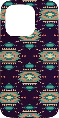 Vista 14 de Unique Western Black Turquoise Navajo Aztec Pattern Case for iPhone 17