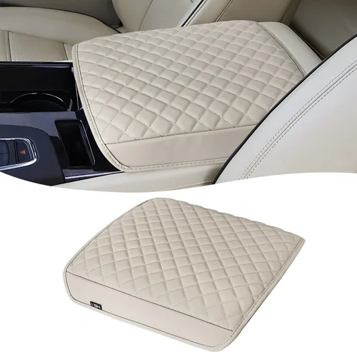 Vista 13 de KBH Funda para reposabrazos de consola central para Cadillac Escalade 2015-2020, borde de cuero de vinilo, protector de cojín de consola central