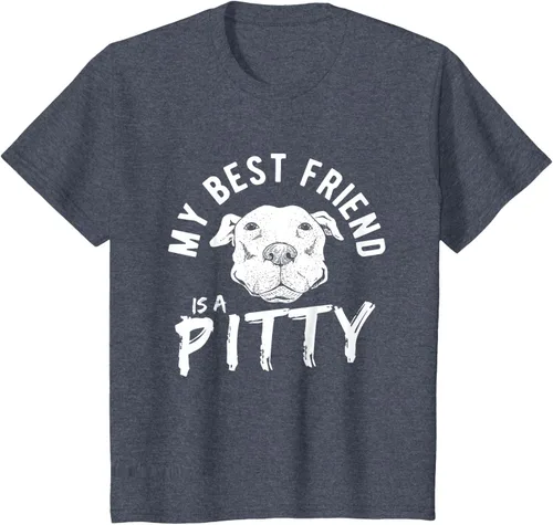 Vista 68 de My Best Friend Is A Pitty Pitties Pitbull - Camiseta Negro