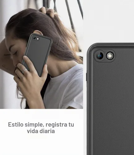Vista 7 de Diseño para iPhone 8 7 Funda impermeable con protector de pantalla integrado totalmente sellado, a prueba de golpes, a prueba de nieve, bajo el Negro