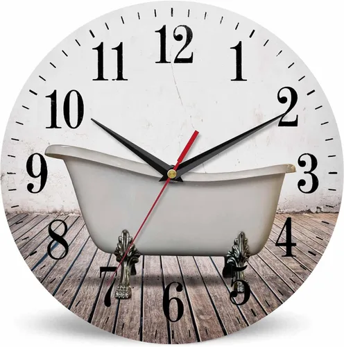 Vista 10 de Mxocom Reloj de pared de mariposa azul con grandes alas, mariposa volando a través del cielo estrellado, reloj silencioso sin tictac de 10 pulgadas