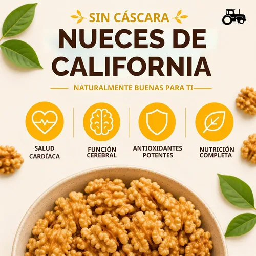 Vista 4 de Mitades y piezas de nueces de California sin cáscara cruda (1 libra), se compara con nueces orgánicas, gran fuente de Omega 3, aptas para veganas