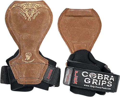 Vista 7 de Cobra Grips Flex Model Weight Lifting Gloves Heavy Duty Straps Alternative Power Lifting Hooks for Deadlifts with Padded Wrist Wrap Support