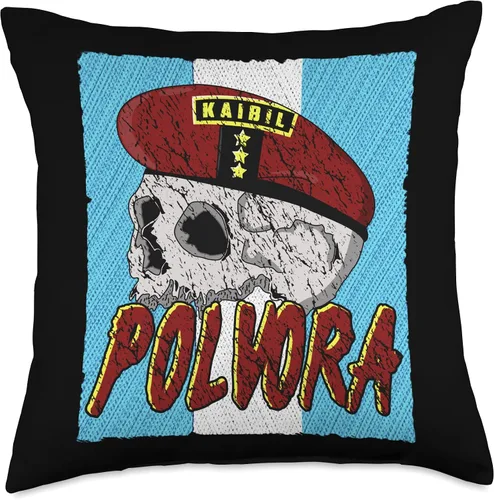 Vista 5 de Guatemala Polvora Guatemalan Veteran Kaibiles - Almohada patriota de la fuerza especial del ejército guatemalteco, 16 x 16 pulgadas, multicolor