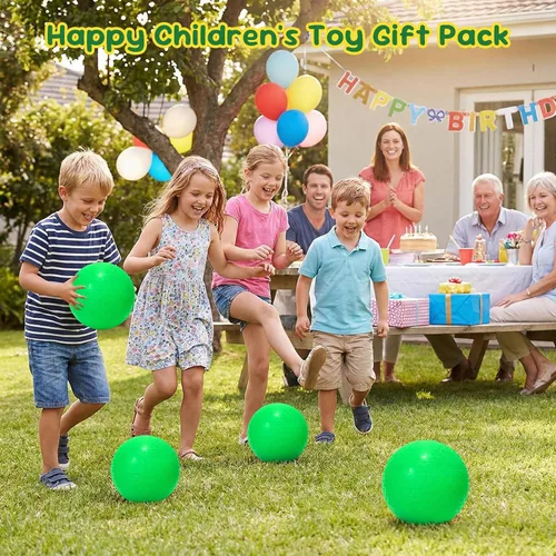 Vista 4 de Macarrie 20 piezas de pelotas de parque infantil de 6 pulgadas, pelotas de esquivar y patada para niños, adultos, pelotas inflables coloridas