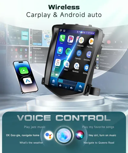 Vista 3 de Radio estéreo de coche 4G+64G para Chevrolet Cruze 2009-2015 con CarPlay Android Auto, Tesla estilo 9.7 pulgadas IPS pantalla táctil Android 13