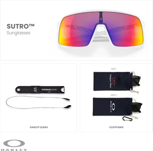 Vista 126 de Oakley Sutro OO9406 / OO9462 - Lentes de sol para hombre, kit de correa de accesorios, bolsa de microfibra