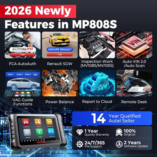 Vista 7 de Autel - MK808 Herramienta de diagnóstico automotriz