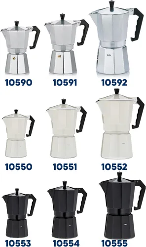 Vista 8 de Kela "Italia Espresso Maker, Aluminio, Plata, 5.1 fl oz