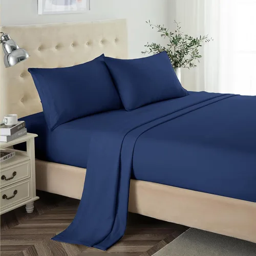 Vista 14 de Lanest Housing - Juego de sábanas tamaño individual XL, 2400 hilos, sábanas de microfibra suaves de bolsillo profundo, sábanas para dormitorios Negro