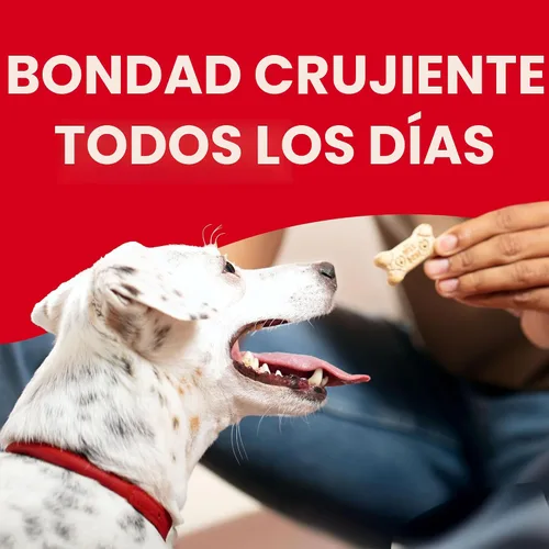 Vista 4 de Milk-Bone Original Dog Treats Galletas para perros grandes, 24 libras (paquete de12) 24 onzas. cajas, sabor carnoso que menea la cola, 15%