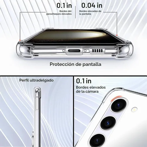 Vista 6 de Silverback - Carcasa transparente para Samsung Galaxy S23 con soporte de anillo
