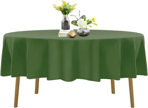 Vista 44 de Mantel de poliéster lavable de 132 pulgadas, resistente a las manchas y a las arrugas, mantel decorativo para mesa de comedor, fiestas de bufé
