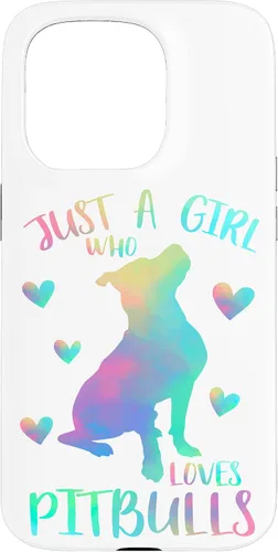 Vista 14 de Just a Girl Who Loves Pitbulls Watercolor Cute Pitbull Case for iPhone 17
