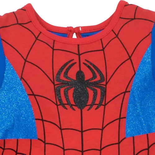 Vista 6 de Marvel Avengers Captain America Spider-Man Girls Cosplay Dress Leggings and Headband Newborn to Toddler
