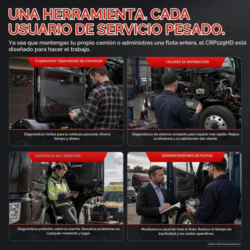 Vista 8 de Launch Escáner de camión resistente CRP129HD con regen DPF y más de 7