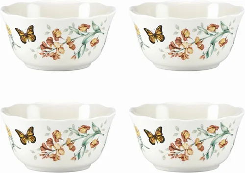 Vista 15 de LENOX Butterfly Meadow: Bandeja de melamina para servir con mango, 1.82 libras, multicolor.