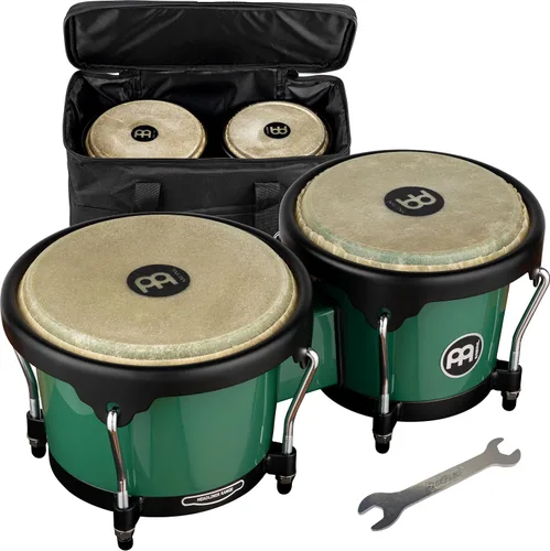Vista 13 de Meinl Percussion HB100SNT-M bongós de madera natural de 6 3/4 y 8 pulgadas, Negro Bongos de carcasa sintética duradera profesional para adultos