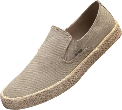 Vista 4 de Men's Breathable Solid Color Korean Version Trendy Casual Comfortable Lightweight Linen Sneaker Rack for Men Bedroom Athletic