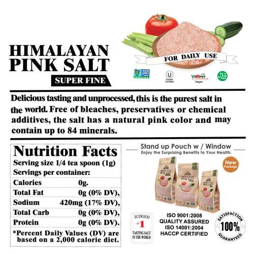 Vista 7 de Himalayan Chef Grano fino de sal rosa, 8 onzas