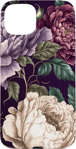 Vista 8 de Elegant Blush Pink & Purple Vintage Floral Rose & Peony Case for iPhone 17