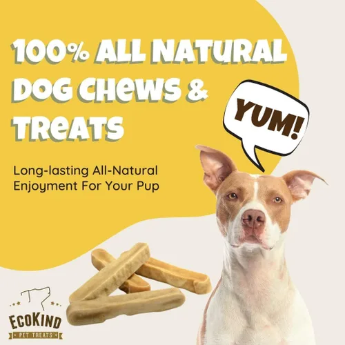 Vista 4 de EcoKind Premium Gold Yak Cheese Masticables para Perros del Himalaya, golosinas saludables para perros pequeños, totalmente naturales, masticables
