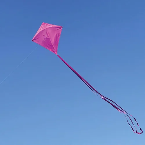 Vista 2 de In the Breeze 3295 - Cometa de diamante de uva de 30 pulgadas, color morado sólido, divertida y fácil de volar